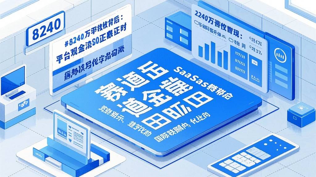 8240万营收背后：平台现金流转正对SaaS赛道的3点启示